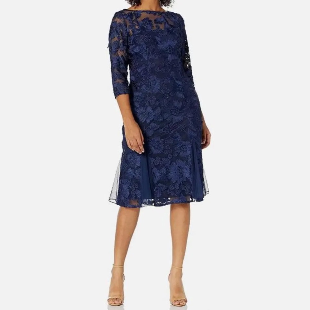 Navy Soutache Cocktail Dress